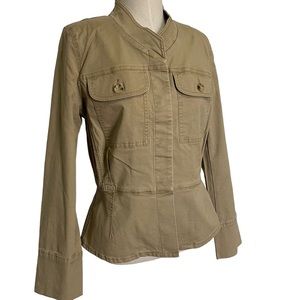 CAbi Camp Peplum Utility Jacket | Size Medium